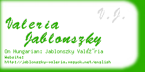 valeria jablonszky business card